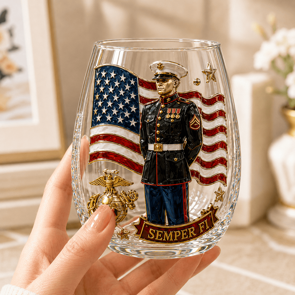 Premium USMC Whiskey Glass Set TTTT