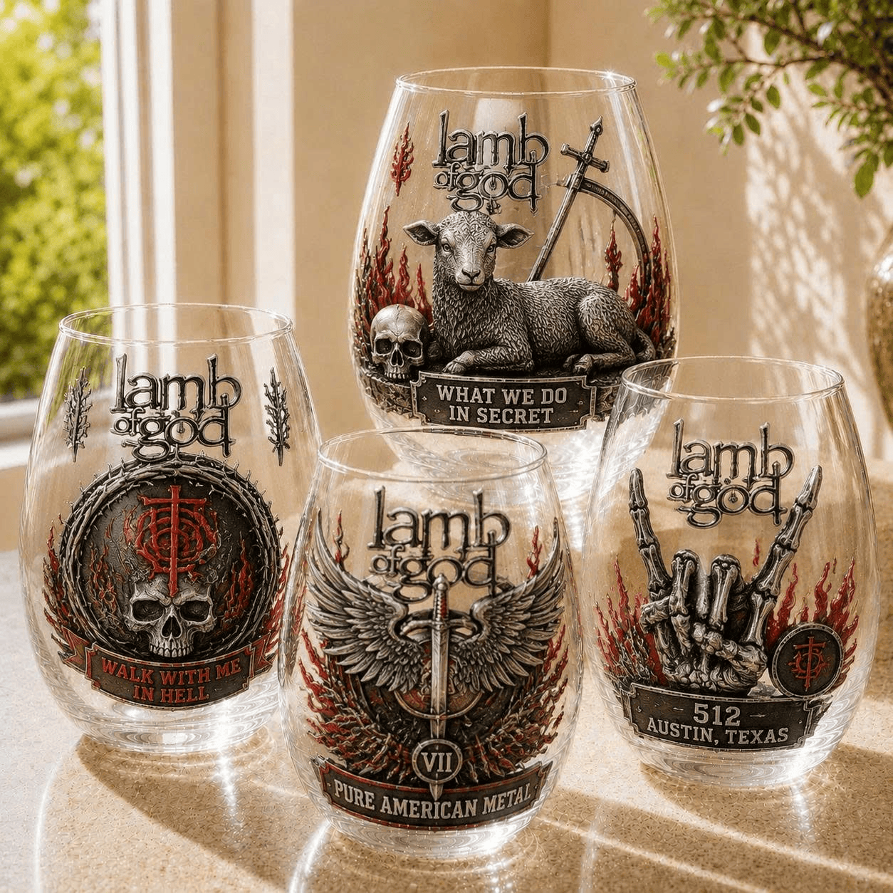 Premium LOG Wine Glass Cup TTN