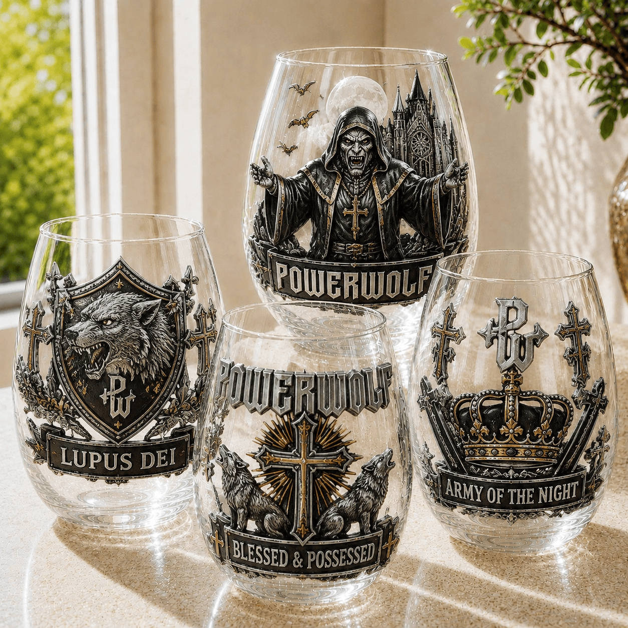 Premium POWF Wine Glass Cup PTT