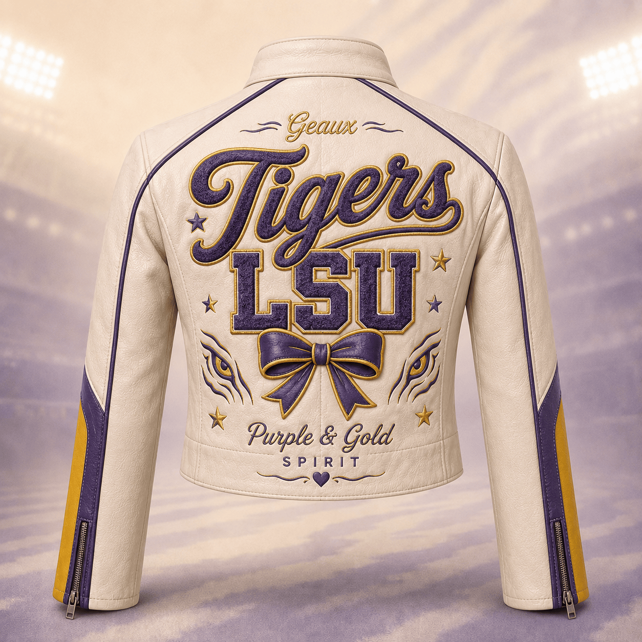 Premium LSU Cropped Leather Zipper Jacket TNSM