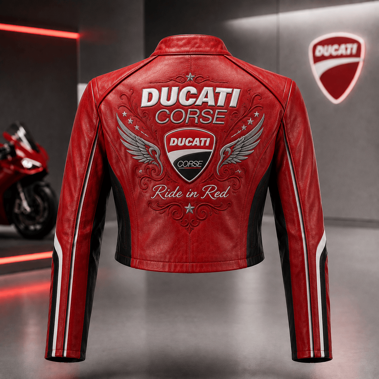 Premium DCT Cropped Leather Zipper Jacket TNSM
