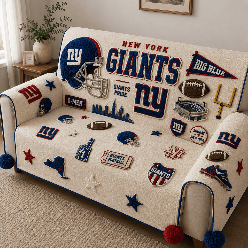 NYG Tufted Sofa Cover & Pillow Set DNBN