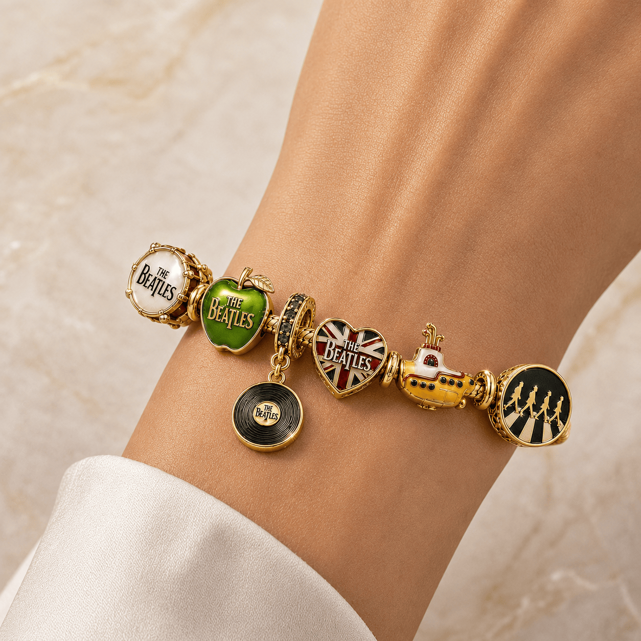 TBE Gold Charm Bracelet Set BMD