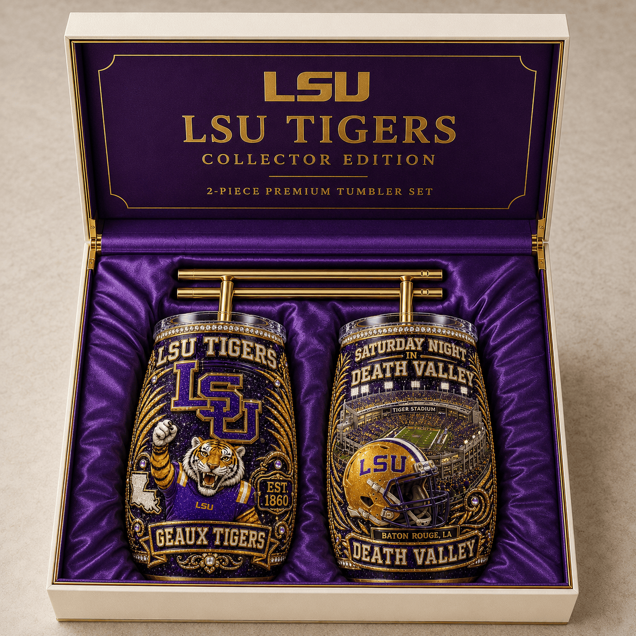 Premium LSUT 20oz Tumbler Set of 2 NHVH